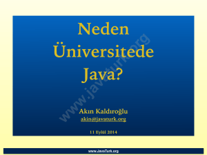 Neden Universide Java?