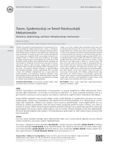 Tanım, Epidemiyoloji ve Temel Patofizyolojik Mekanizmalar