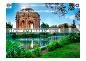 Rönesans ve barok bahçeleri - Ankara Üniversitesi Açık Ders