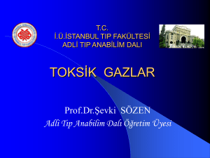 toksik gazlar - İstanbul Tıp Fakültesi