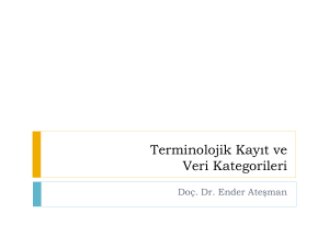Terimbilim 05: Terminolojik Kayıt ve Veri Kategorileri