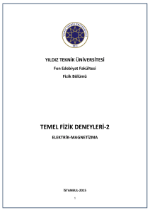 Deney Föyü - YTÜ Fen Edebiyat Fakültesi Fizik Bölümü