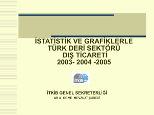 2003-2004-2005 İstatistik ve Grafiklerle Türk Deri Sektörü Dış