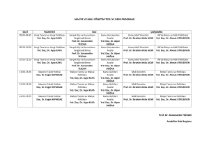 MALİYE VE MALİ YÖNETİM TEZLİ YL DERS PROGRAMI SAAT
