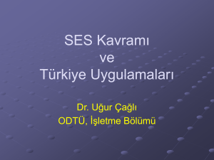 SES Kavramı ve Türkiye Uygulamaları