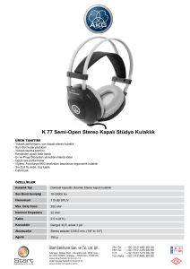 K 77 Semi-Open Stereo Kapalı Stüdyo Kulaklık