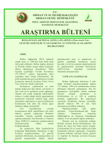 araştırma bülteni - Doğu Akdeniz Ormancılık Araştırma Enstitüsü