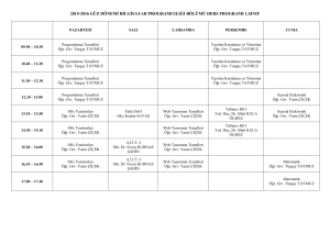 2015-2016 güz dönemi bilgisayar programcılığı bölümü ders