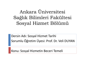 Sosyal Hizmet Tarihi - Ankara Üniversitesi Açık Ders Malzemeleri