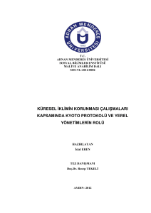 küresel iklimin korunması çalışmaları kapsamında