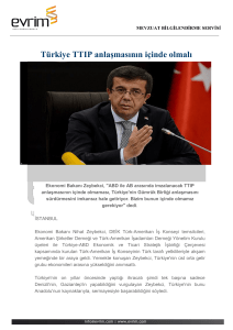 Türkiye TTIP anlaşmasının içinde olmalı