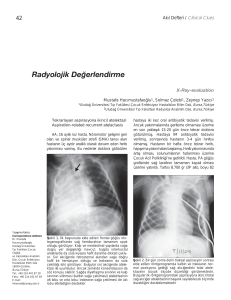 Radyolojik Değerlendirme - Çocuk Enfeksiyon Dergisi