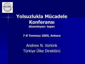 Conference on Anti-Corruption July 7-8 2005 Ankara