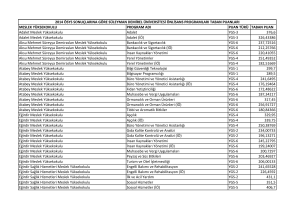 MESLEK YÜKSEKOKULU PROGRAM ADI PUAN TÜRÜ TABAN