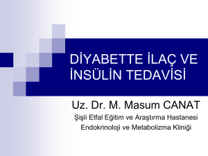 diyabette ilaç ve insülin tedavisi