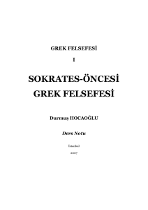 sokrates-öncesi grek felsefesi