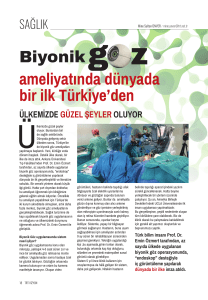 ameliyatında dünyada bir ilk Türkiye`den Biyonik