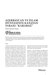 azerbaycan ve islam dünyasının kanayan yarası: “karabağ”
