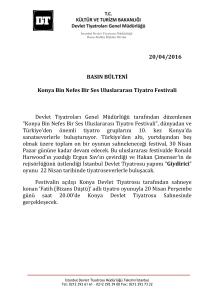 Konya Bin Nefes Bir Ses Uluslararası Tiyatro Festivali Bülten