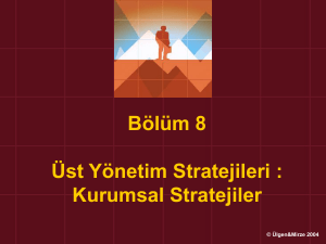 UST YONETIM-IS YONETIM ve ISLEVSEL STRATEJILER-8-9
