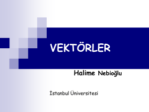 vektörler - AVES - İstanbul Üniversitesi