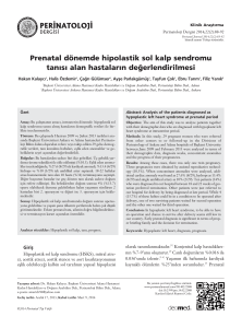 Prenatal dönemde hipolastik sol kalp sendromu