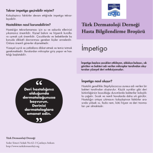 İmpetigo - Türk Dermatoloji Derneği