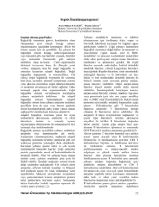 Sepsis mmünopatogenezi - Harran Üniversitesi Tıp Fakültesi Dergisi