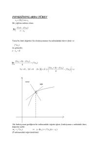 fonksiyonlarda türev