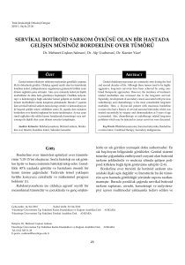 01 kunye yeni - Türk Jinekolojik Onkoloji Dergisi