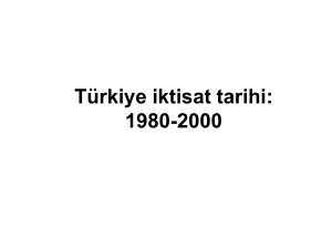Türkiye iktisat tarihi: 1980-2000