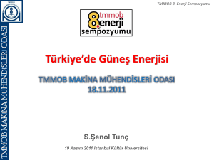 Türkiye`de Güneş Enerjisi