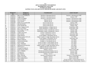 2016-2017 bahar intörnlük rotasyon Ş1 revizyon