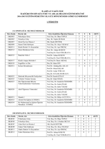 İLAHİYAT FAKÜLTESİ İLKÖĞRETİM DİN KÜLTÜRÜ VE AHLAK