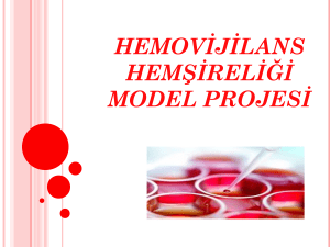 hemovijilans hemşireliği model projesi