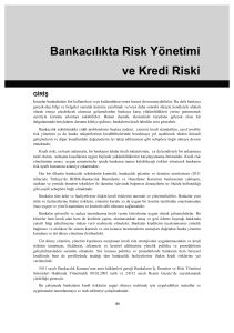 Bankacılıkta Risk Yönetimi ve Kredi Riski