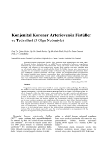 Konjenital Koroner Arteriovenöz Fistüller