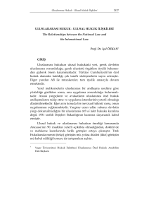 ULUSLARARASI HUKUK - Journal of Yaşar University
