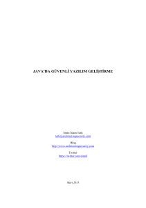 Javada Güvenli Yazılım Geliştirme