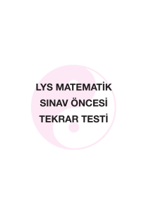 lys matematik sınav öncesi tekrar testi