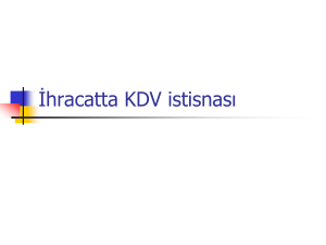 İhracatta KDV istisnası