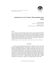 Analyzing Pre-service Teachers` Misconceptions about Sound