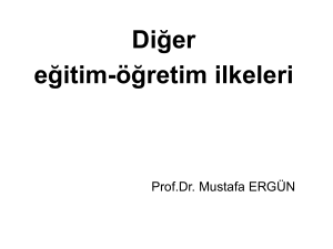 Genel Öğretim İlkeleri - Prof.Dr. Mustafa Ergün