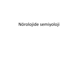 Nörolojide semiyoloji