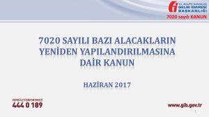 7020 sayılı KANUN