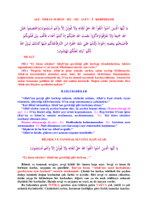 ali-imran suresi 102-103.ayetler