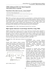 VHDL Kullanarak FPGA ile Yüksek Kapasiteli
