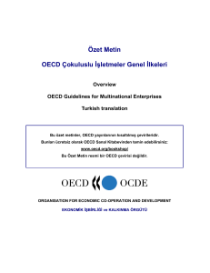 Özet Metin OECD Çokuluslu İşletmeler Genel İlkeleri