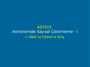A409 Astronomide Sayısal Çözümleme