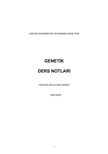 genetik ders notları - Akademik Bilgi Sistemi